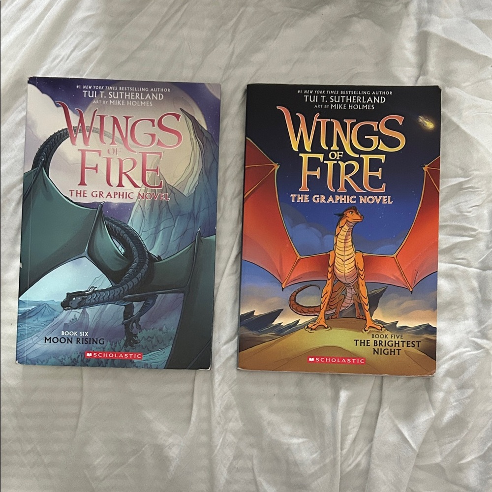 Scholastic Wings of Fire Graphic Novels - Purple and Orange Covers